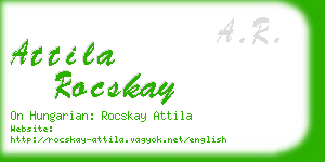 attila rocskay business card